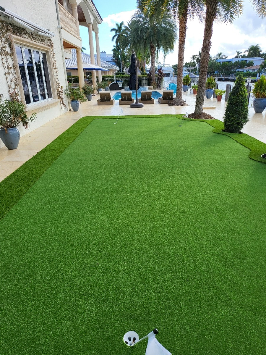 a picture of a home putting green in Naples, FloridaPicture
